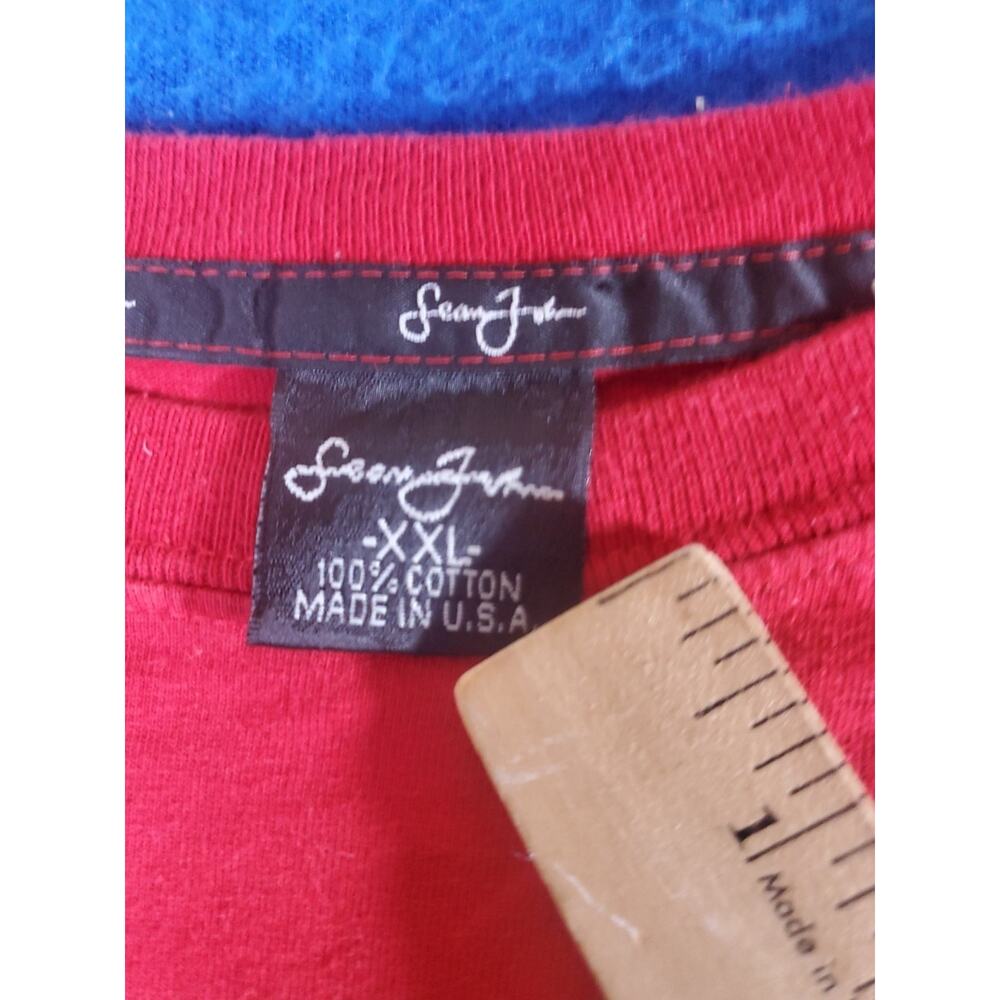 Vintage 90s Sean John Red T-Shirt Men's Size XXL - Picture 3 of 16